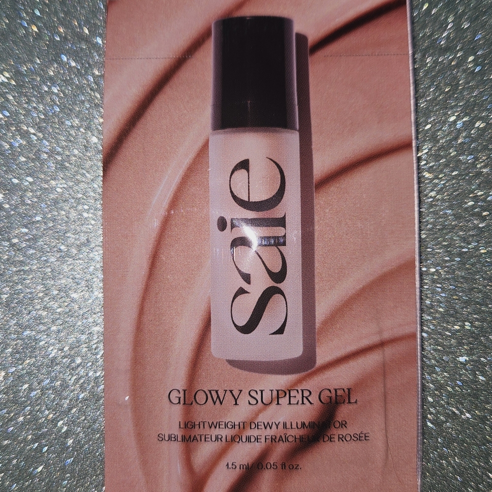 Saie Glowy Super Gel Dewy Illuminator — Soft Brown/beige Glow Mini